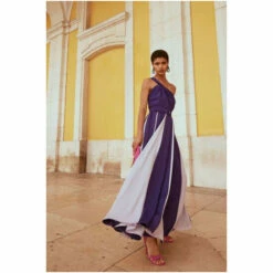 Phase Eight Purple Rosalee One Shoulder Maxi