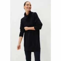 Phase Eight Blue Cecilia Cowl Neck Jumper Dress