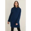 Phase Eight Blue Saffie Cosy Ribbed Sleeve Knit Dress
