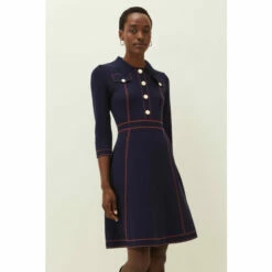 Phase Eight Blue Serenity Fit And Flare Denim Dress