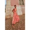 Phase Eight Lottie Red Stripe Maxi Summer Dress