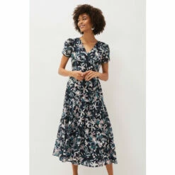 Phase Eight Blue Lola Floral Print Dress