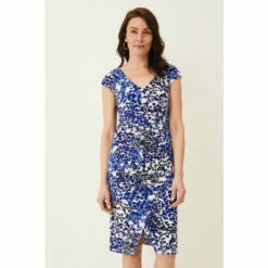 Phase Eight Blue Arielle Contrast Print Jersey Dress