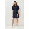 Phase Eight Josephine Blue Denim Puff Sleeve Dress