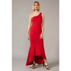 Phase Eight Red Dahlia One Shouldered Scuba Dress