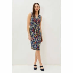 Phase Eight Blue Fenella Floral Jersey Dress