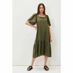 Phase Eight Green Claria Linen Summer Dress