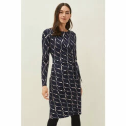 Phase Eight Blue Ally Abstract Print Dress