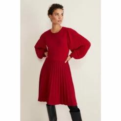 Phase Eight Red Mikel Knitted Dress