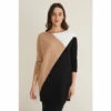 Phase Eight Isabel Colourblock Knit Brown Dress