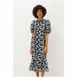 Phase Eight Blue Caitlyn Guipere Lace Dress