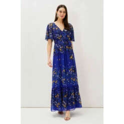 Phase Eight Blue Georgie Tiered Maxi Dress