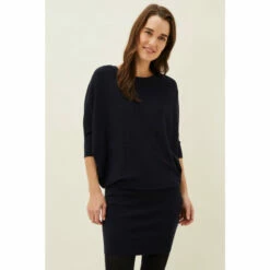 Phase Eight Blue Becca Batwing Knitted Dress