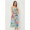 Phase Eight Natural River Floral Tiered Dress