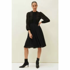 Phase Eight Black Leonore Lace Bodice Dress