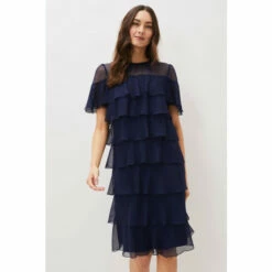 Phase Eight Blue Nika Layered Shift Dress