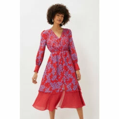 Phase Eight Natural Zahara Floral And Spot Print Dress