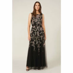 Phase Eight Black Jacqueline Embellished Tulle Dress