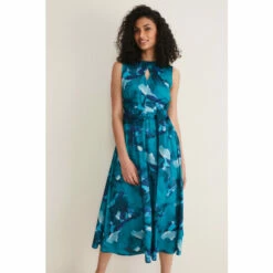 Phase Eight Blue Corrin Print Dress