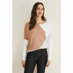 Phase Eight Black Isabel Colourblock Knit Jumper