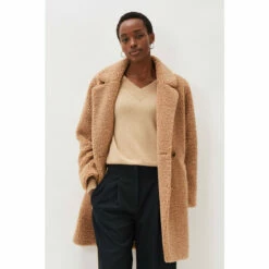 Phase Eight Natural Neutral Ophelia Wool Cashmere V-Neck Jumper