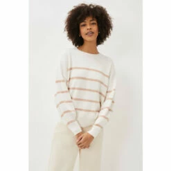 Phase Eight Womens Pink Selina Stripe Knit Jumper