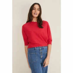Phase Eight Pink Cristine Batwing Fine Knit Jumper