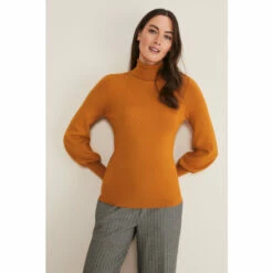 Phase Eight Yellow Gwyneth Balloon Sleeve Fine Knit Jumper