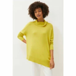 Phase Eight Womens Yellow Maltia Asymmetric Hem Jumper