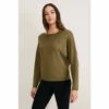 Phase Eight Green Rose Pocket Trim Knit Jumper