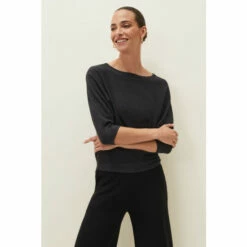 Phase Eight Grey Cristine Batwing Fine Knit Jumper