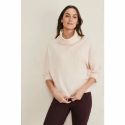 Phase Eight Pink Camillan Cowl Neck Knit Jumper