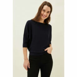 Phase Eight Blue Cristine Batwing Fine Knit Jumper