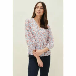 Phase Eight Natural Siera Ditsy Blouse