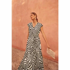 Phase Eight Zalaya Natural Multi Zebra Maxi Dress