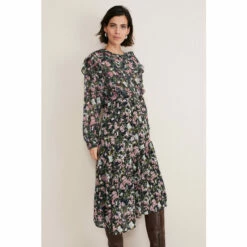 Phase Eight Green Zowena Floral Chiffon Blouse