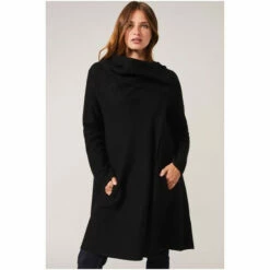 Phase Eight Black Bellona Knit Coat