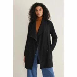 Phase Eight Grey Byanca Zip Knit Coat