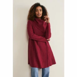 Phase Eight Pink Bellona Knit Coat