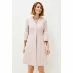 Phase Eight Pink Cheryl Frill Cuff Occasion Coat
