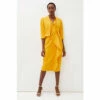 Phase Eight Rosalyn Yellow Fluted Sleeve Occasion Jacket