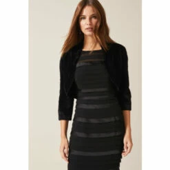 Phase Eight Black Fay Fluffy Bolero