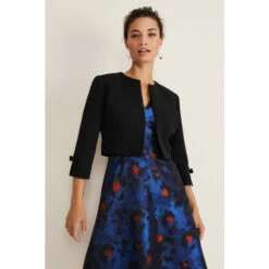 Phase Eight Zoelle Bow Detail Black Jacket