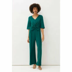 Phase Eight Green Layla Bow Jumpsuit