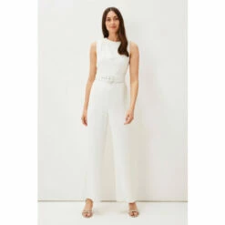 Phase Eight Cream Gracie Wide Leg Jumpsuit