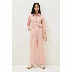 Phase Eight Pink Jarah Denim Jumpsuit