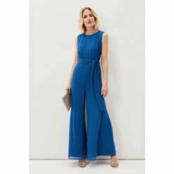 Phase Eight Blue Clarabella Wide Leg Jumpsuit