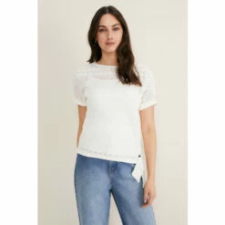 Phase Eight Cream Emmlyn Textured Top
