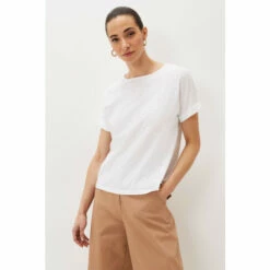 Phase Eight White Elspeth Round Neck Top