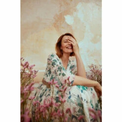 Phase Eight Cream Dani Floral Pleated Midi Dress